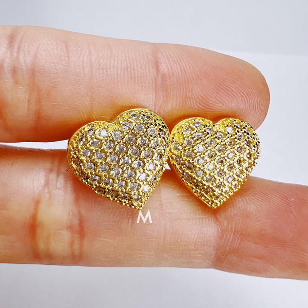 Heart Earrings Diamondettes