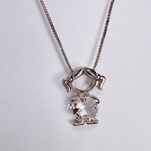 Girl Necklace Crystal