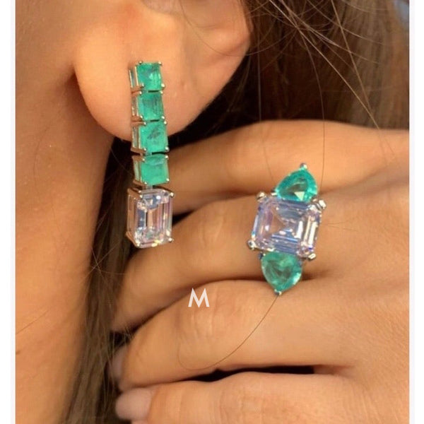 Fancy Earrings Green Tourmaline