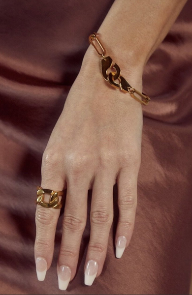 Oversized Ring 18k Gold Plated Size 7