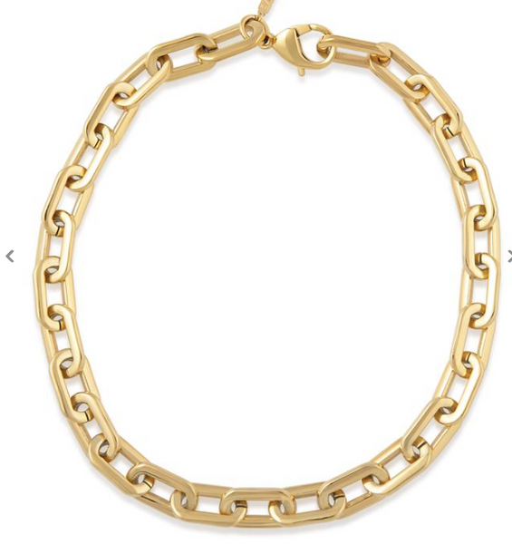 Waterproof Bold Link Necklace 18K Gold Plated