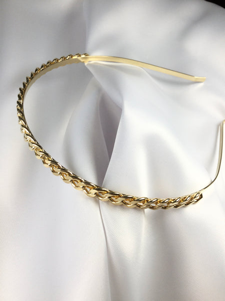 Link Hair Band 18K gold plated
