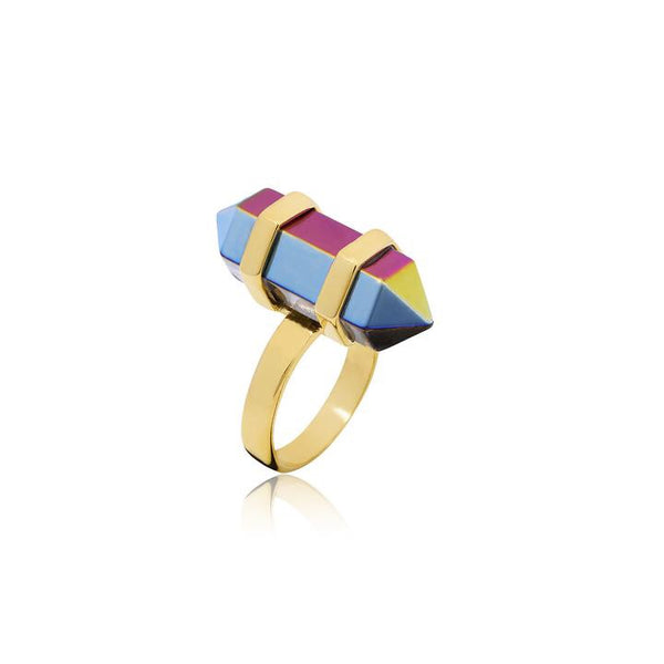 Multicolor Ring 18k Gold - Mila Klein