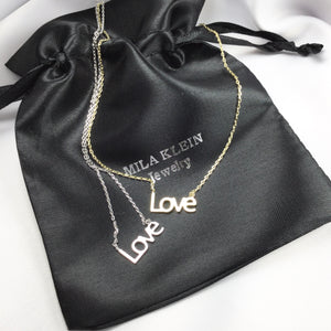 Minimalist Love Necklace 18k Gold Plated