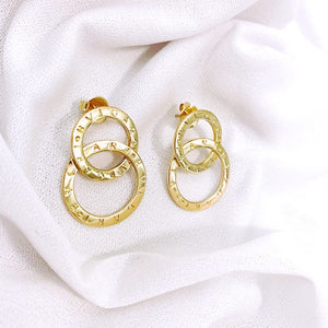 Famous Brand Inspired Earrings Bvl 18k Gold Plated