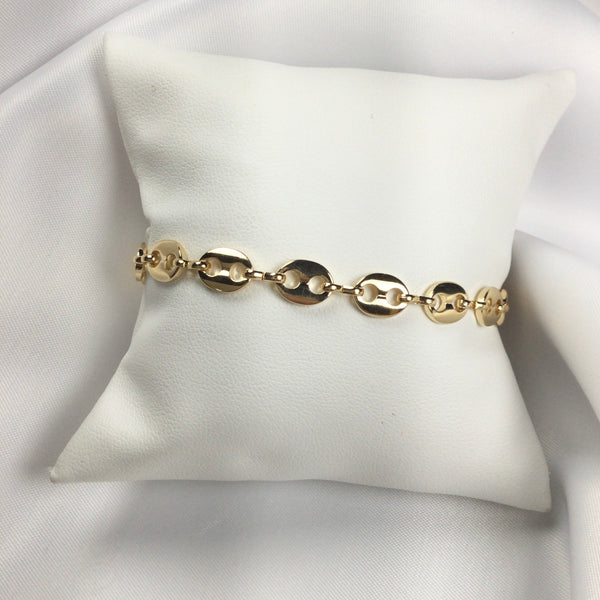Famous Brand Inspired Barcelet 18k Gold Plated