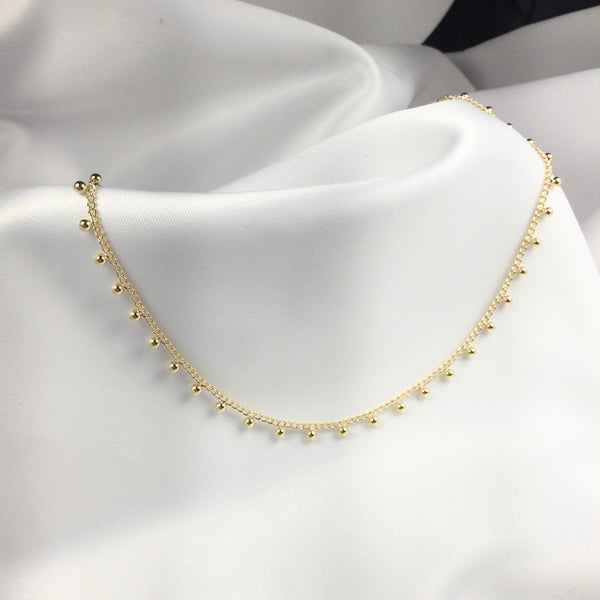 Delicate Choker Sphere 18k Gold Plated