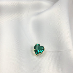 Emerald Heart Choker Necklace