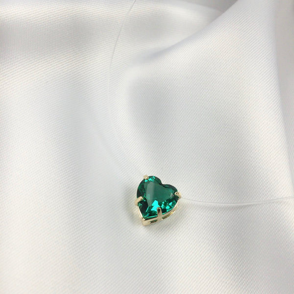 Emerald Heart Choker Necklace