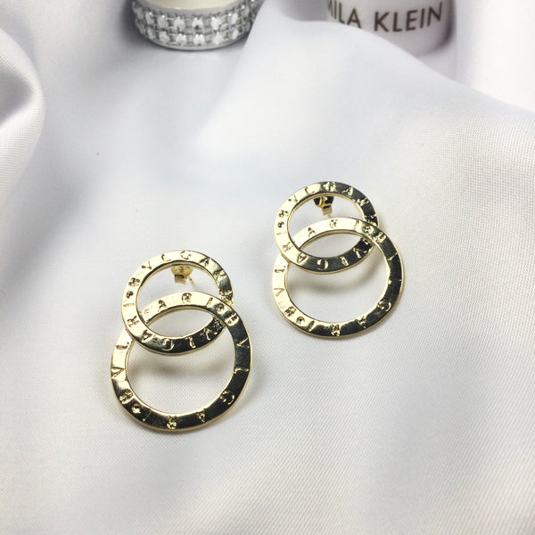 Famous Brand Inspired Earrings Bvl 18k Gold Plated