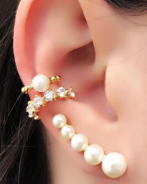 Ear Cuff 18k Gold Pearl