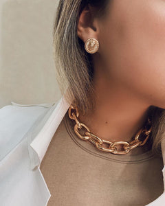Famous Brand Inspired Lion Earrings Greek Pattern 18k Gold Plated and micro cz