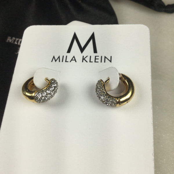 Hoop Earrings 18k Gold Plated and micro zirconia quality AAA