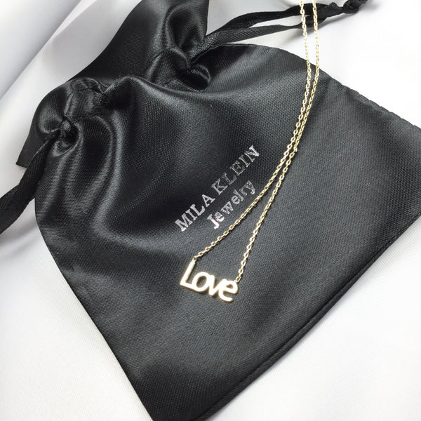 Minimalist Love Necklace 18k Gold Plated