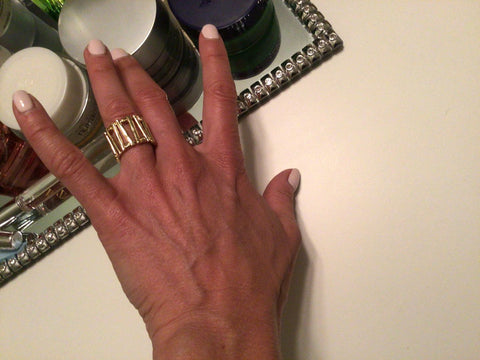 Waterproof Elegante Ring 18K Gold Plated Size 7