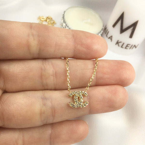 Small CC Necklace | 18k Gold Filled