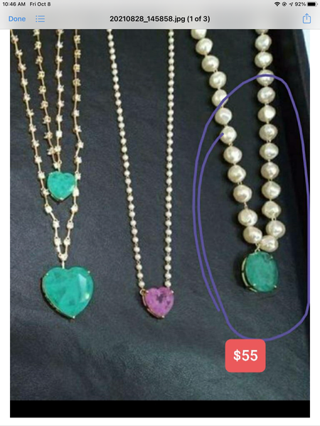 Set Purple and Colombian Emerald Necklace