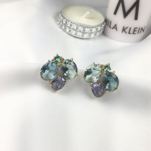 Cocktail Earrings Crystals 18k Gold Plated