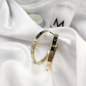 Famous Brand Inspired Hoop Earrings 2”inch 18k Gold Plated