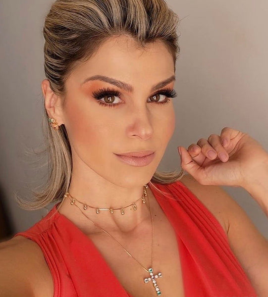 Delicate Choker Necklace Ball Pendants 18k gold plated
