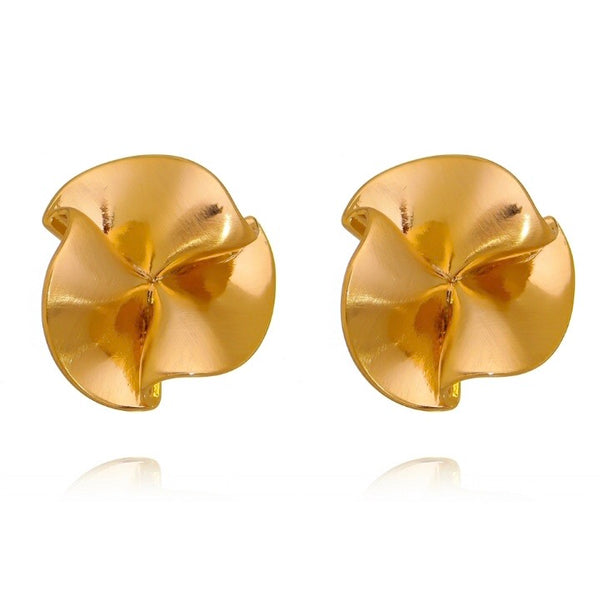 Spiral Earrings 18K Gold Plated
