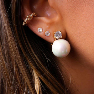 Freshwater Pearl Studded  earrings  18K Gold Plated