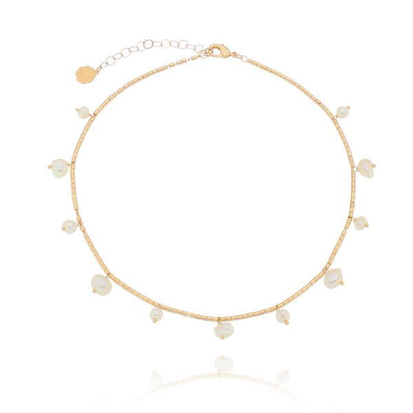 Baroque Freshwater Pearl Choker 18K Gold Plated