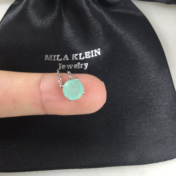 Mini necklace circle blue light fusion