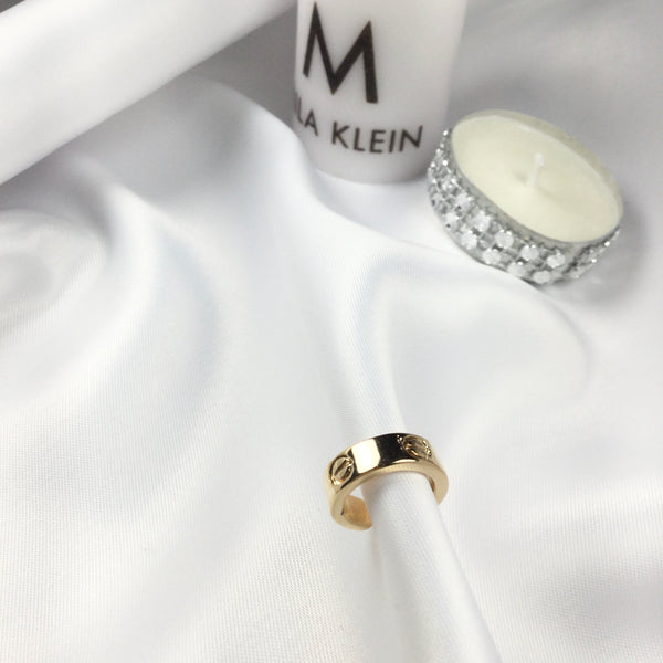 Screw Famous Brand Inspired One Side Ear Cuff 18k Gold plated