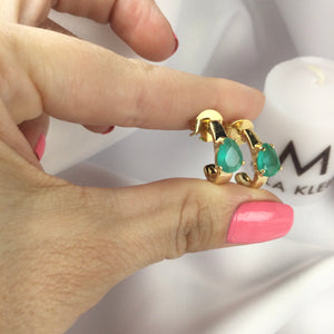 Milked Stone Emerald 18k Gold Plated