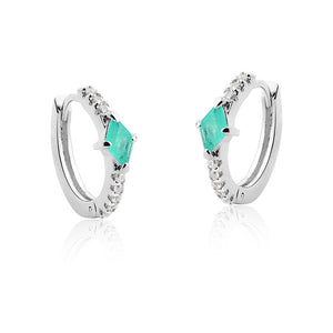 Medium hoops earring tourmaline