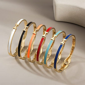 Waterproof H Inspired Bangles 18K Gold Plated