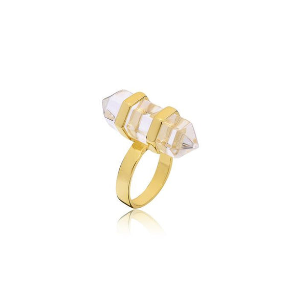 Crystal Stone 18k Gold Ring - Mila Klein