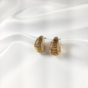 Modern Boho Hoop Earrings 18K Gold Plated