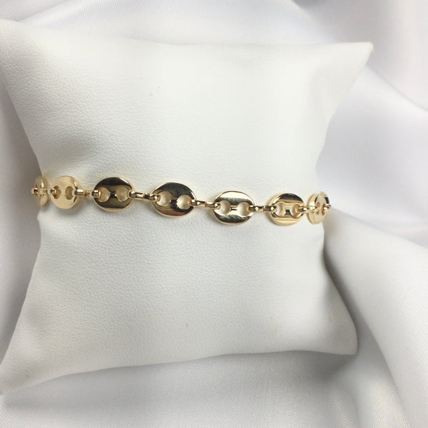 Famous Brand Inspired Barcelet 18k Gold Plated