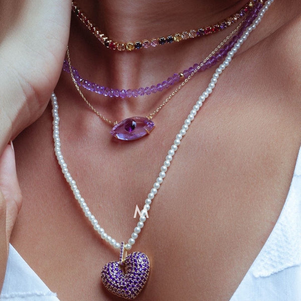 Amethyst Necklace Crystal