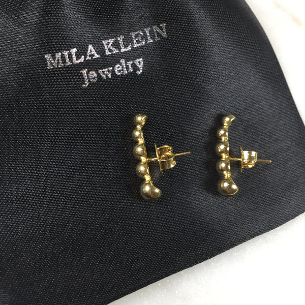 Ear hook earrings 18kt gold plated