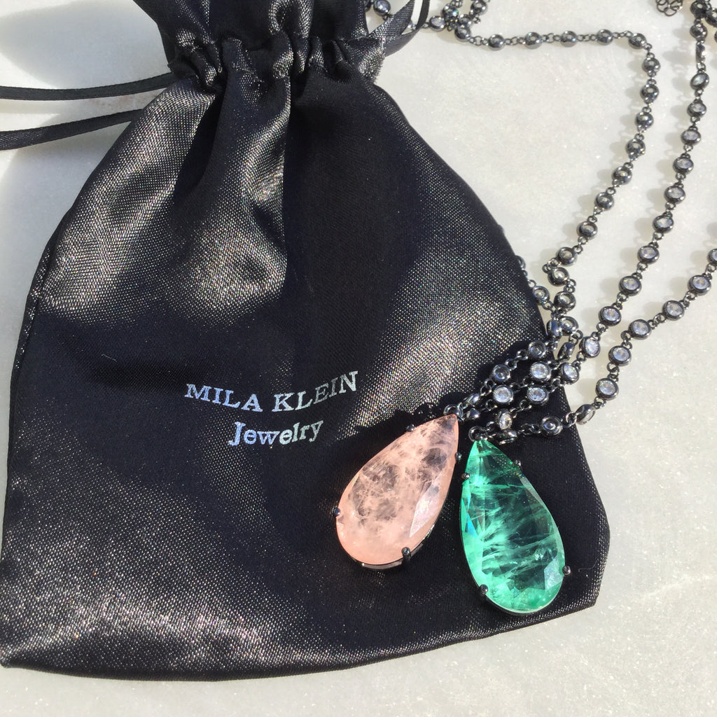 Green Emerald Necklace - Mila Klein