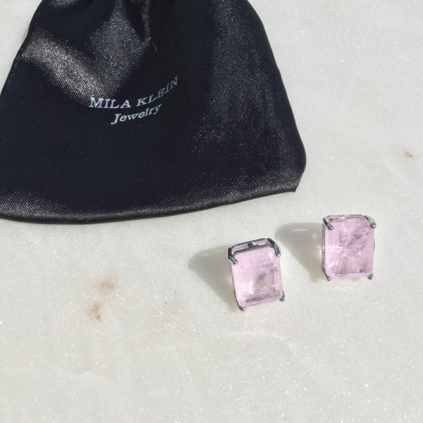 Light Pink square Earrings - Mila Klein