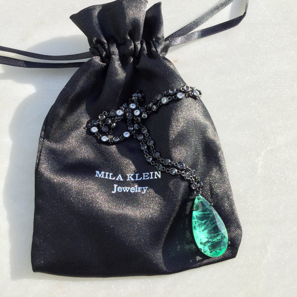 Green Emerald Necklace - Mila Klein